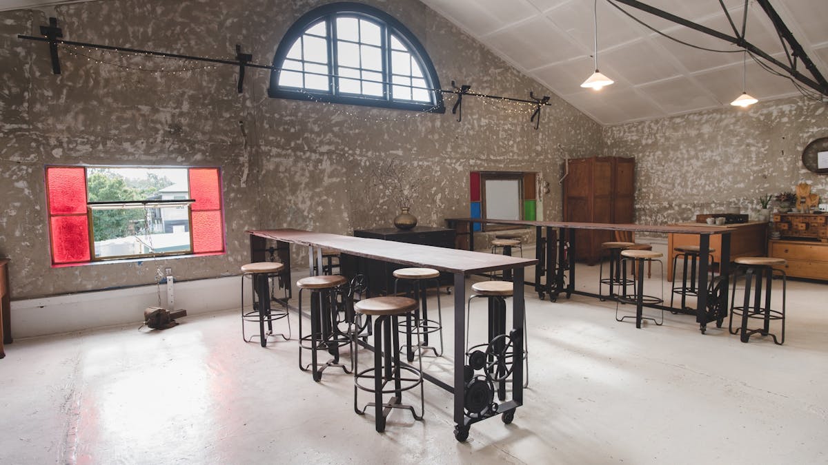 Work Benches on the mezzanine at The Churn Room
