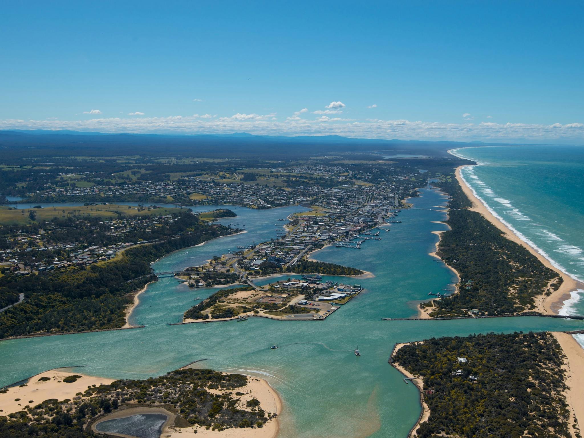 View of The Entrance and Lakes Entrance township