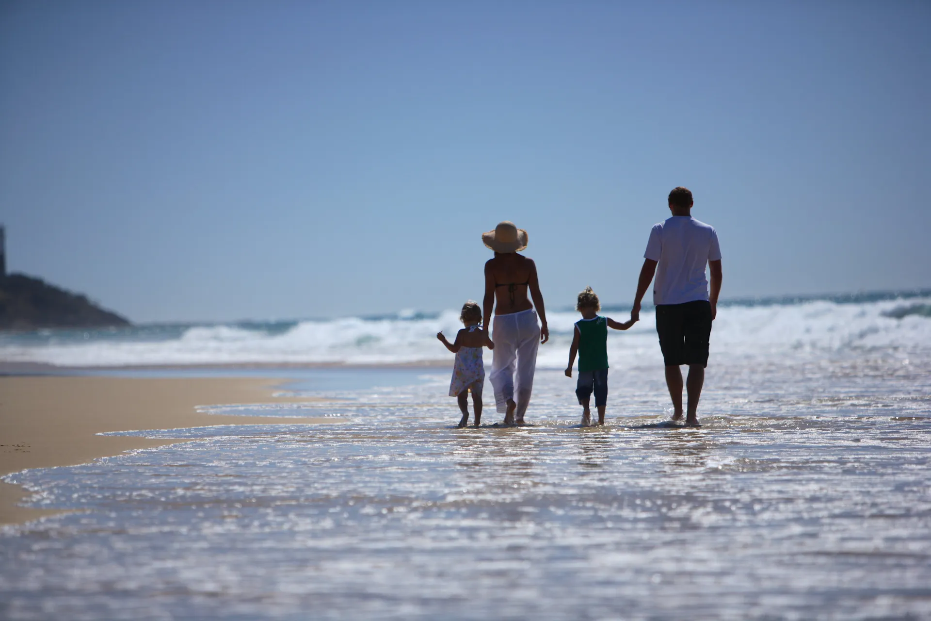 walking at Dicky Beach