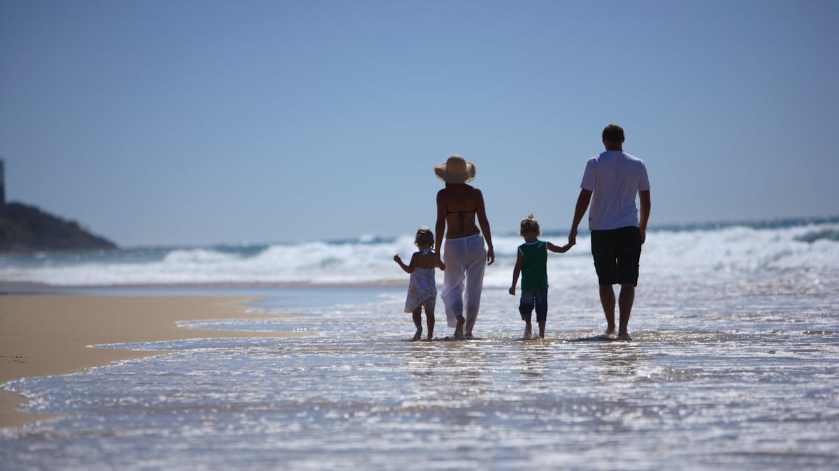 walking at Dicky Beach