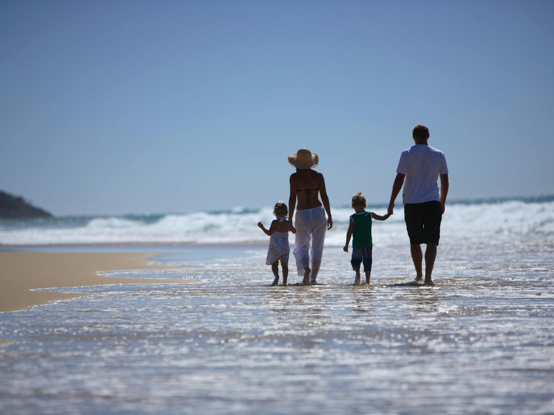 walking at Dicky Beach
