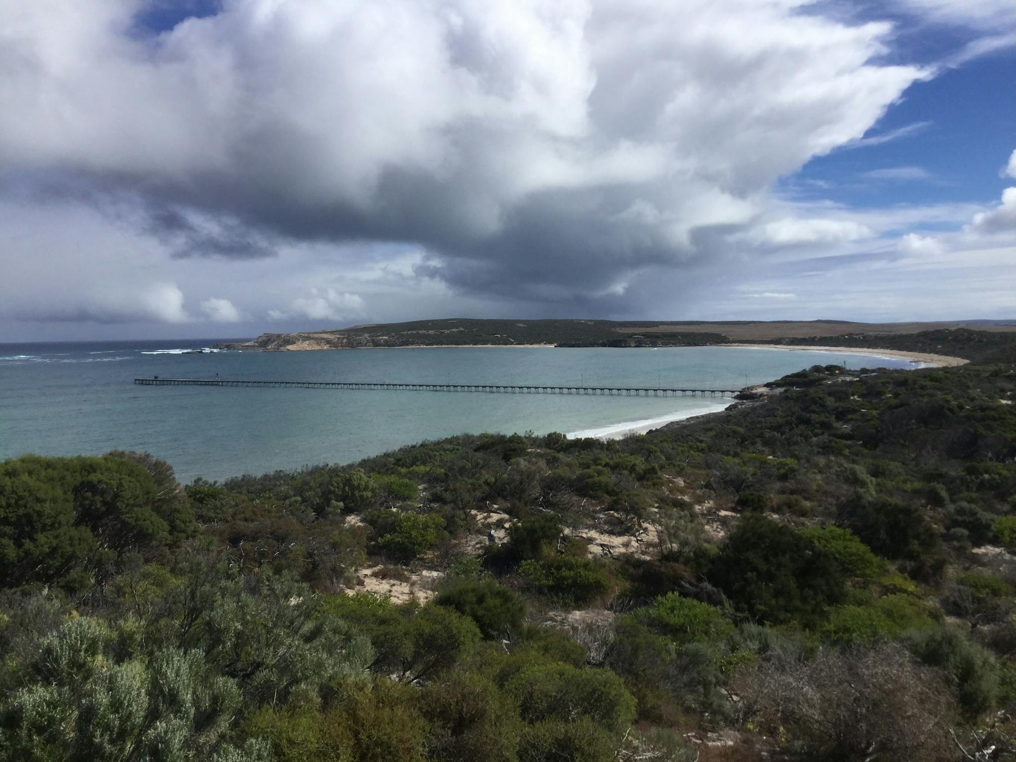 ELliston Jetty from Elliston Coastal Trail Lookout