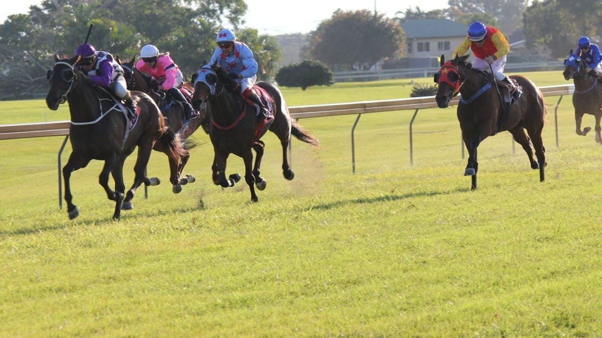Horses racing