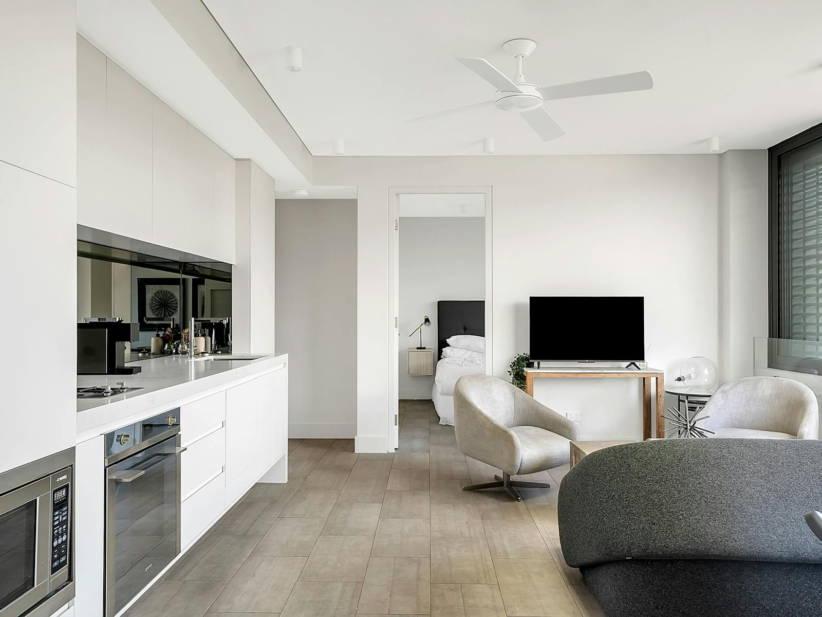 Well-designed living space with comfortable seating and contemporary decor.