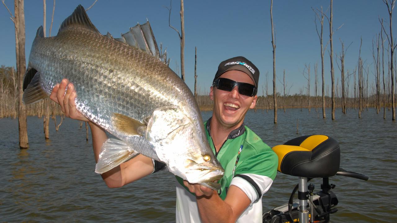 Fishing at an inland dam