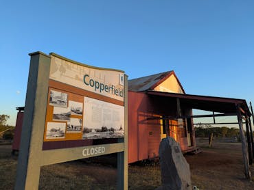 Copperfield Store and interpretive signage Copperfield Store and interpretive signage