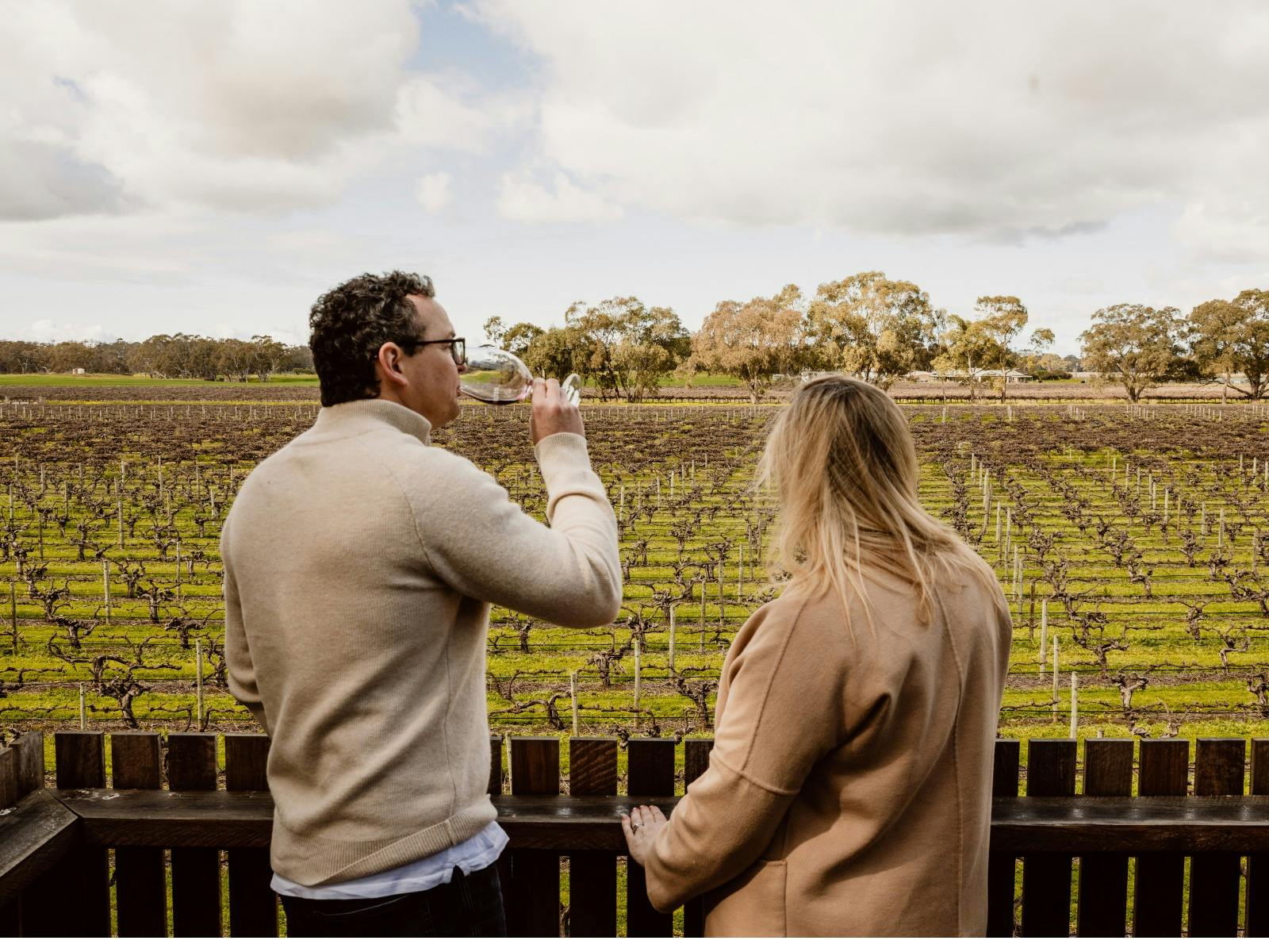 Winter vibes and perfect views on the rooftop deck at Kimbolton wines