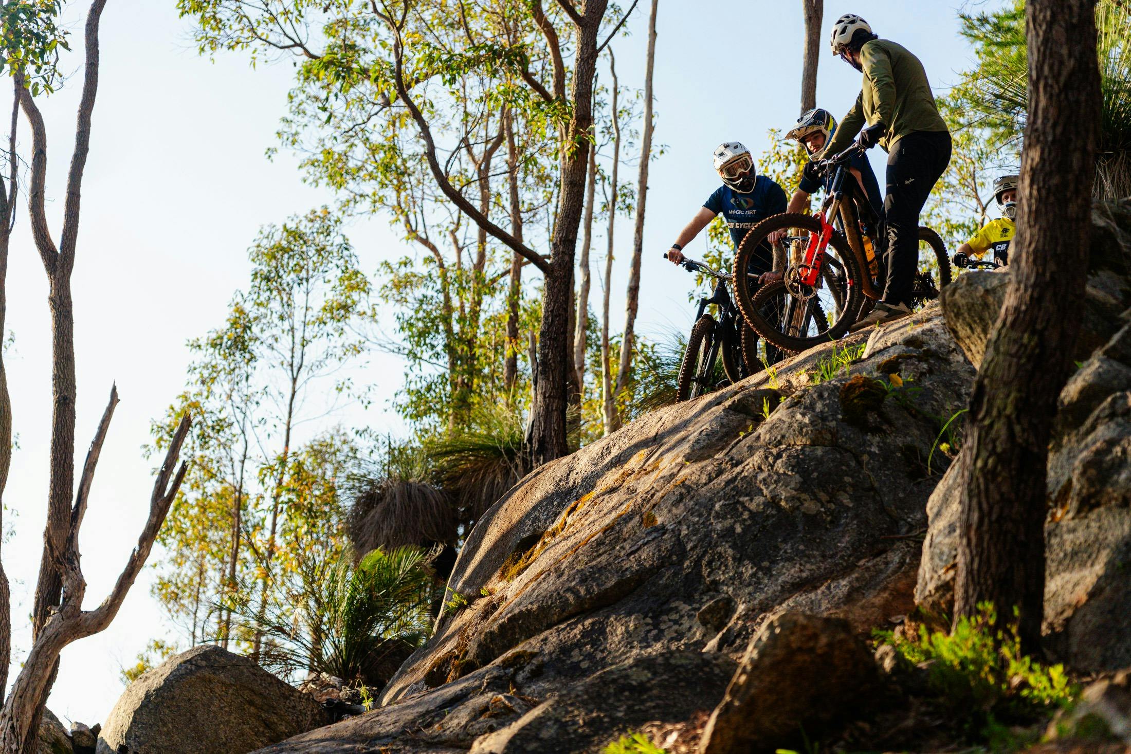 Natural trail features at Toms Crossing Mountain Bike Trails in Dwellingup, Western Australia