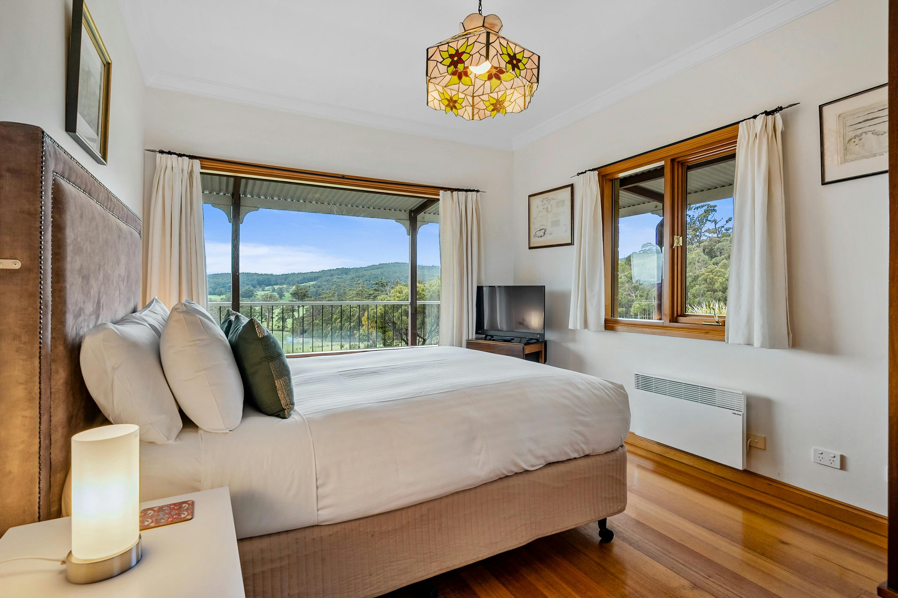 Bedroom downstairs with queen size