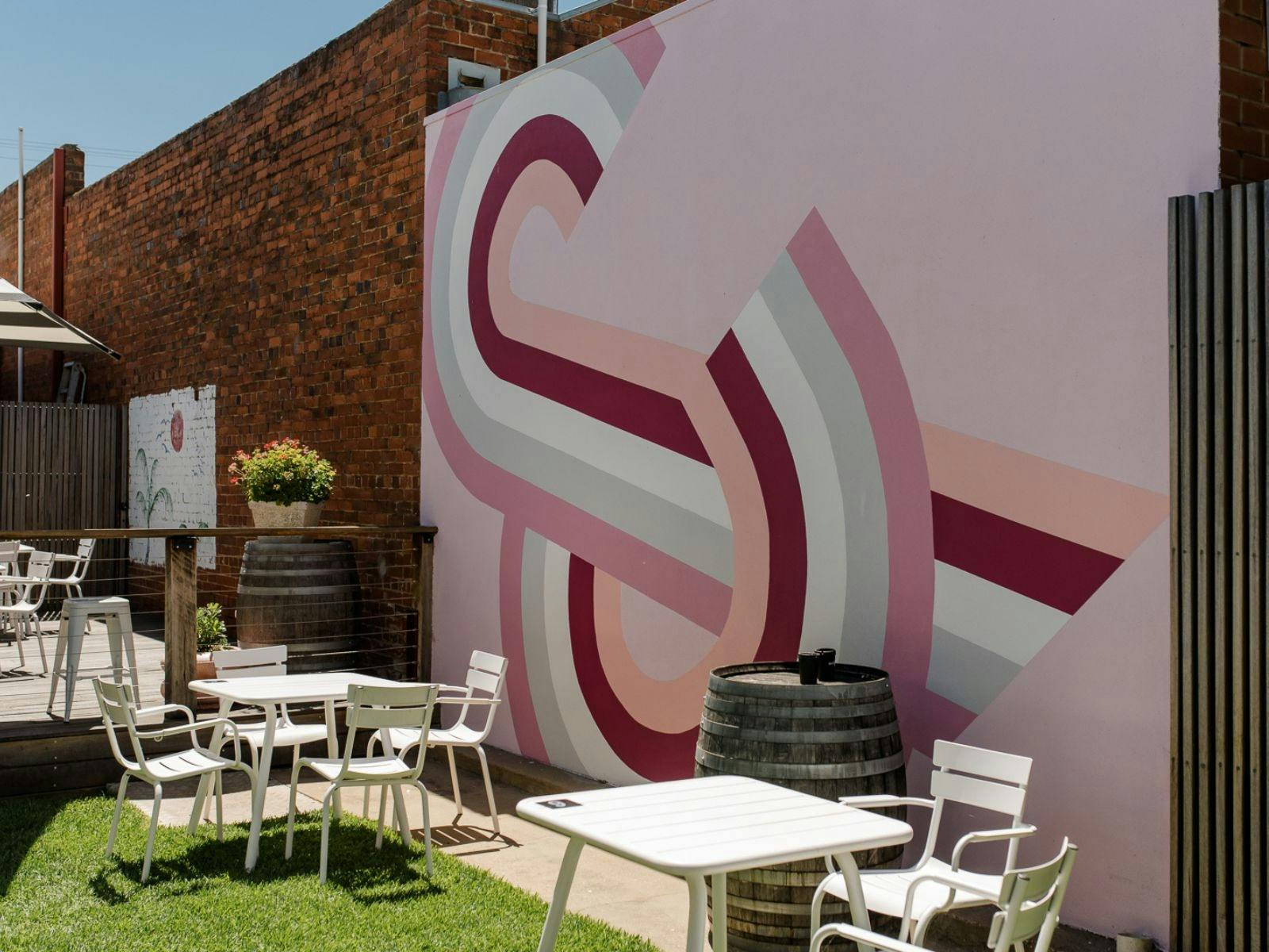 Courtyard Deck + Mural by Kirrily Anderson