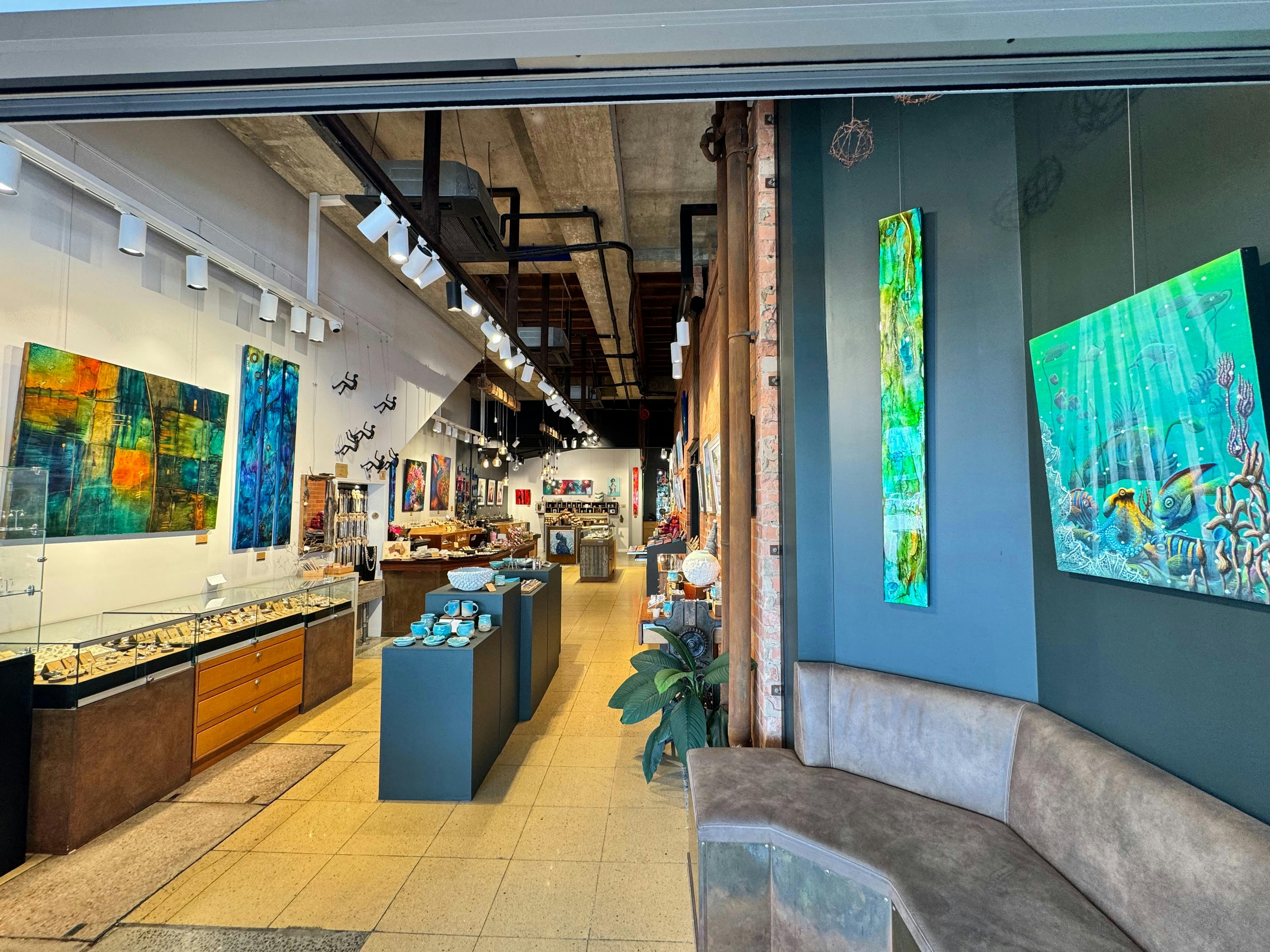 A view of the gallery from the front door
