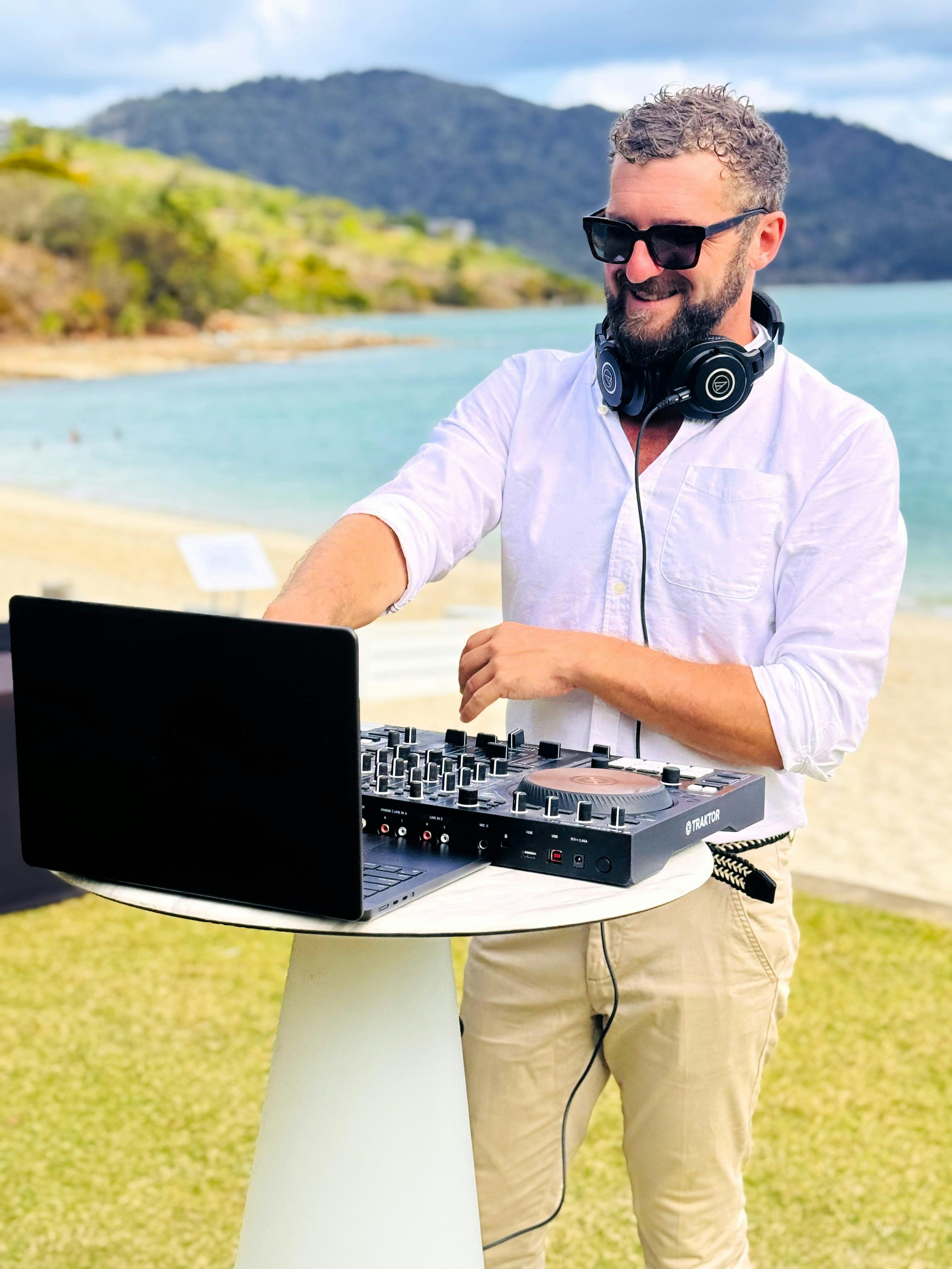 DJ on Hayman Beach