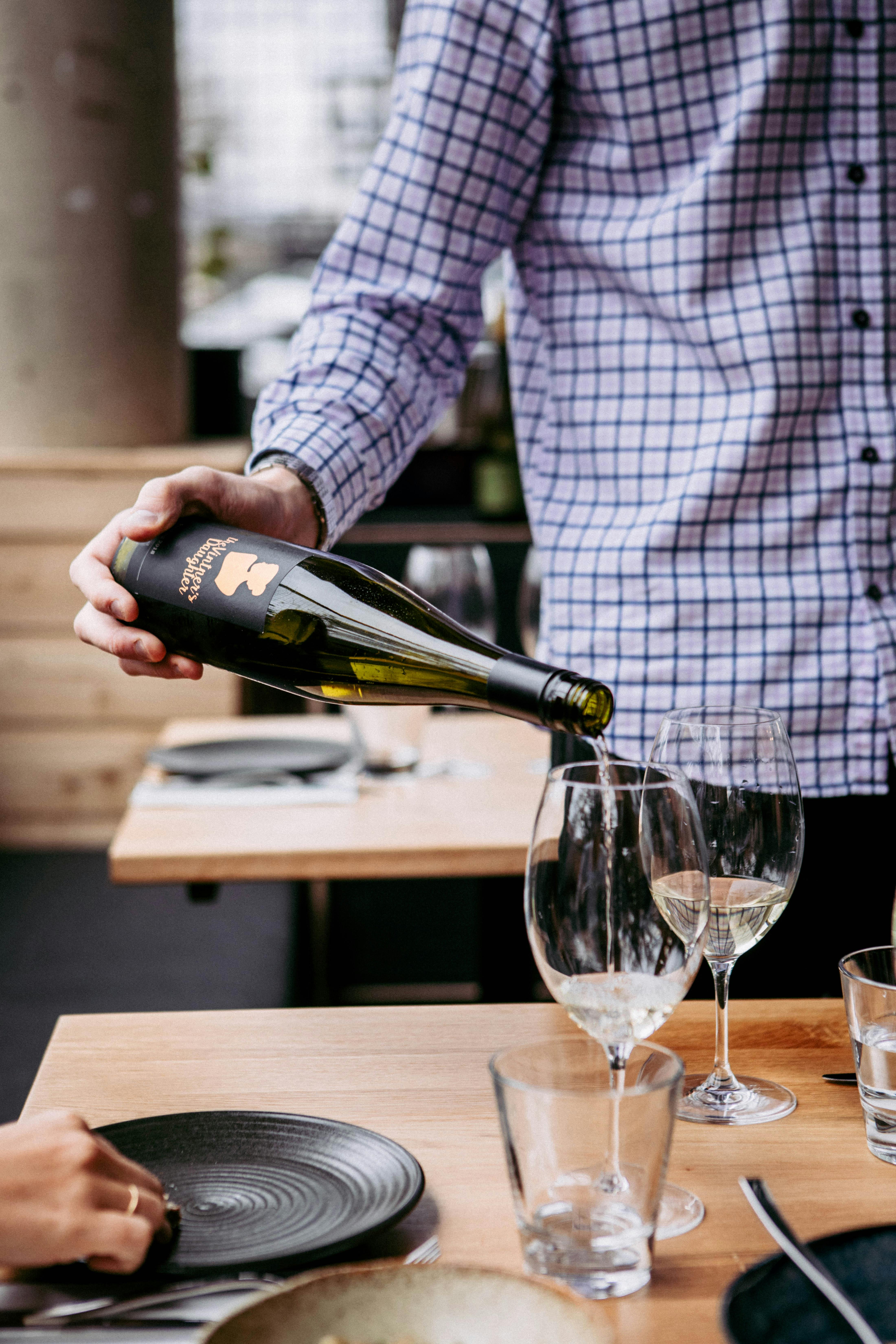 Riesling poured