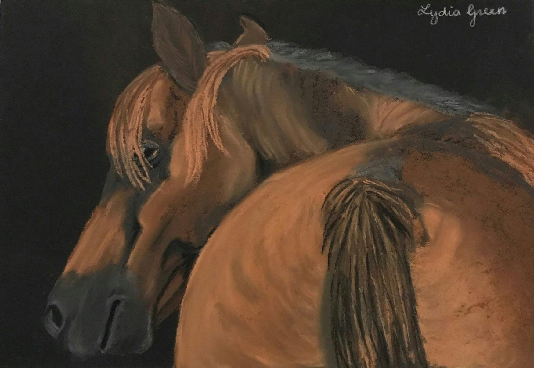 Painting of a horse by Lydia Green