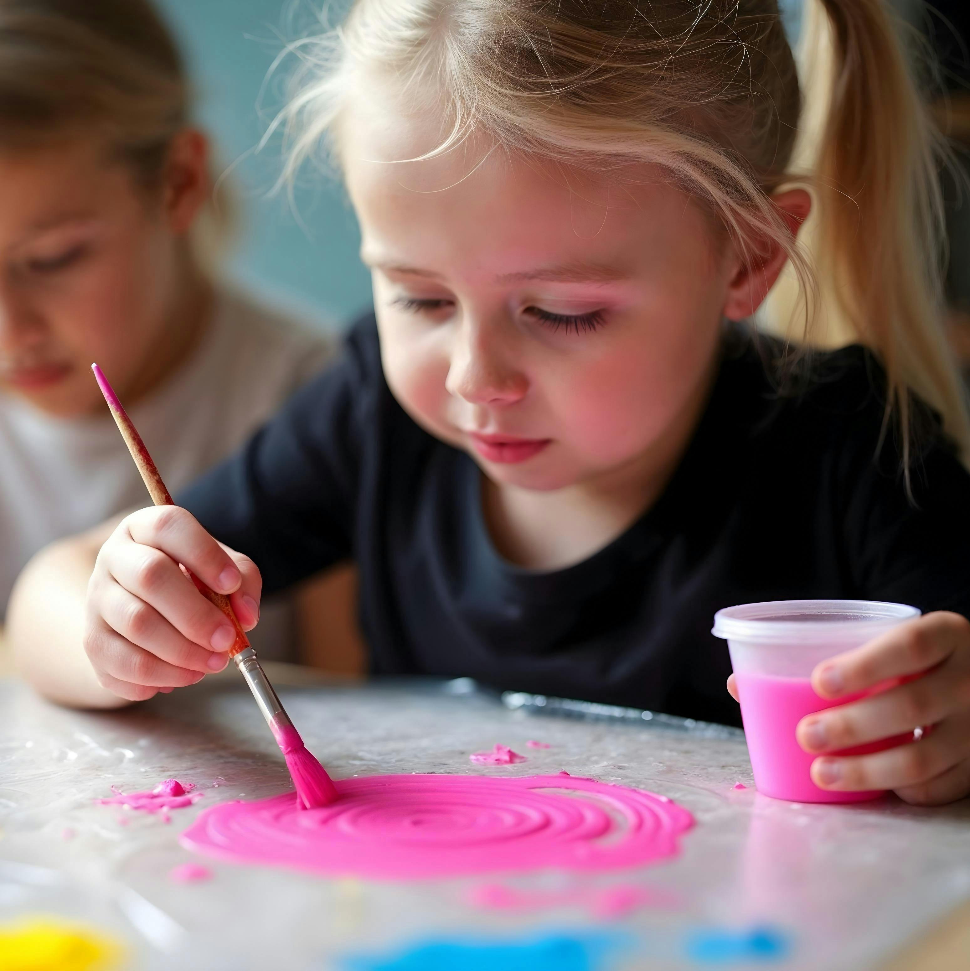 Child doing craft