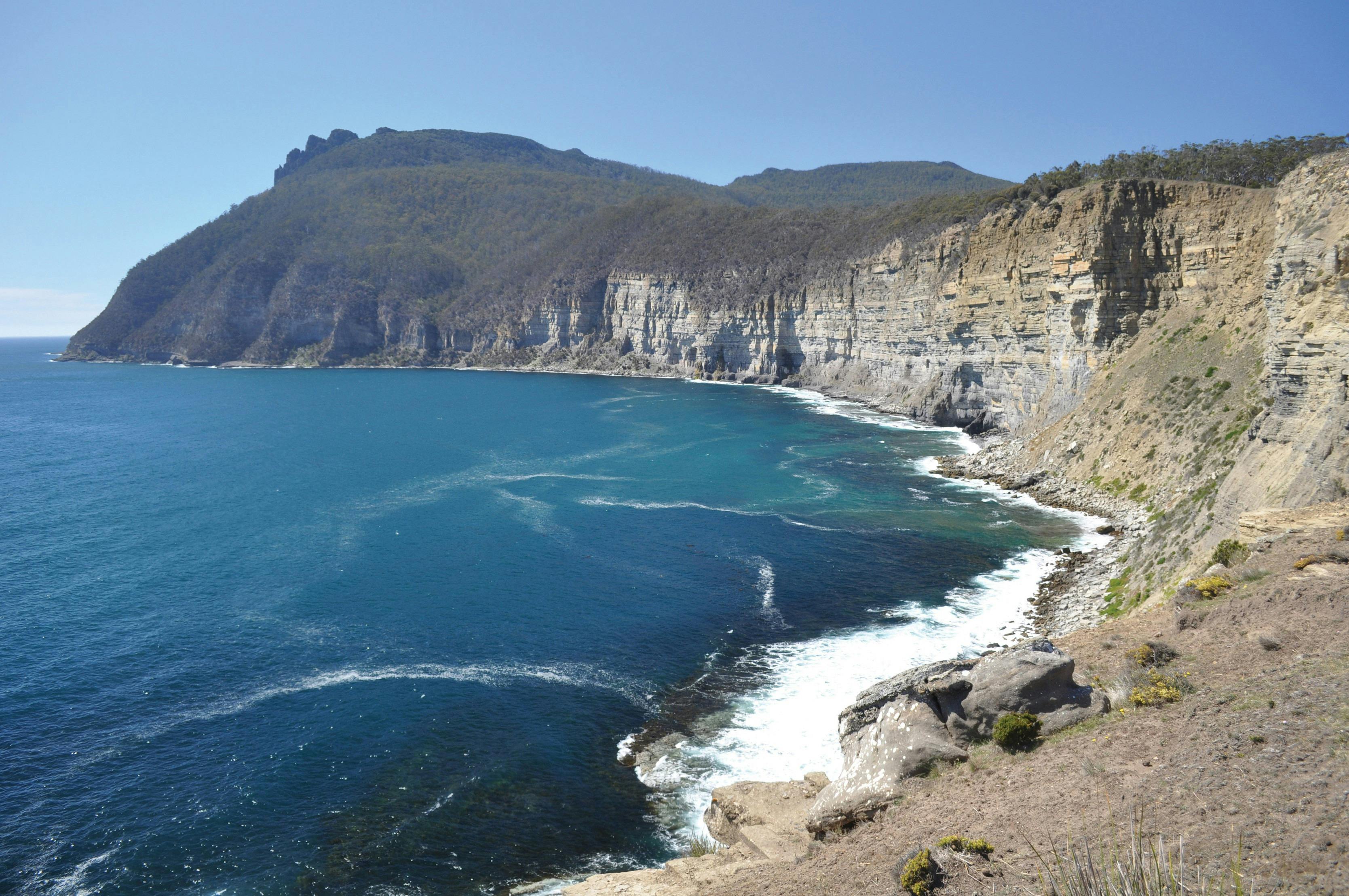Dramatic cliffs and views on the Maria Island Pack-Free Walk by Life's An Adventure