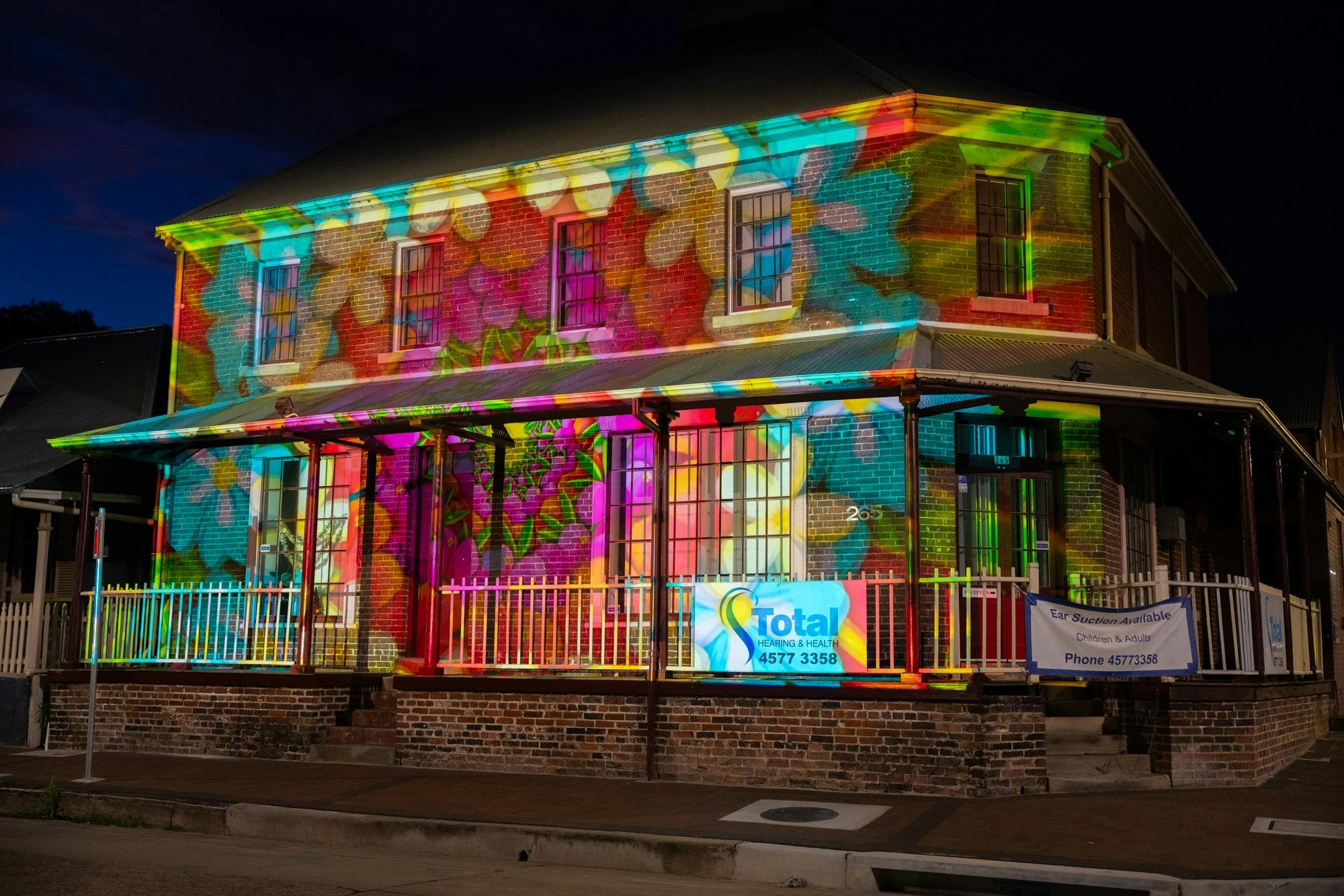 Lights on building 1