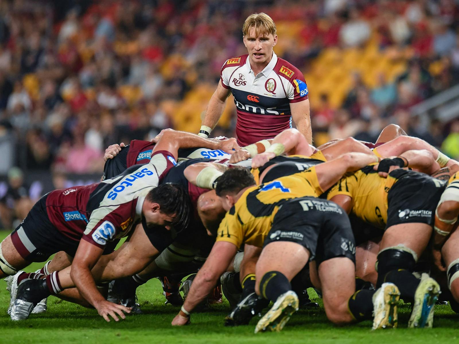 A Queensland Reds Scrum at Suncorp Stadium