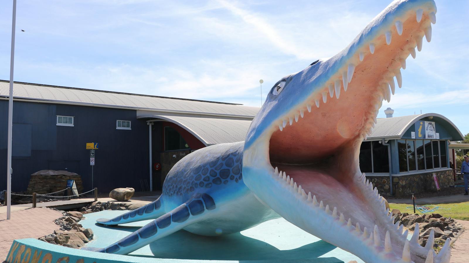 Outside the Kronosaurus Korner in Richmond