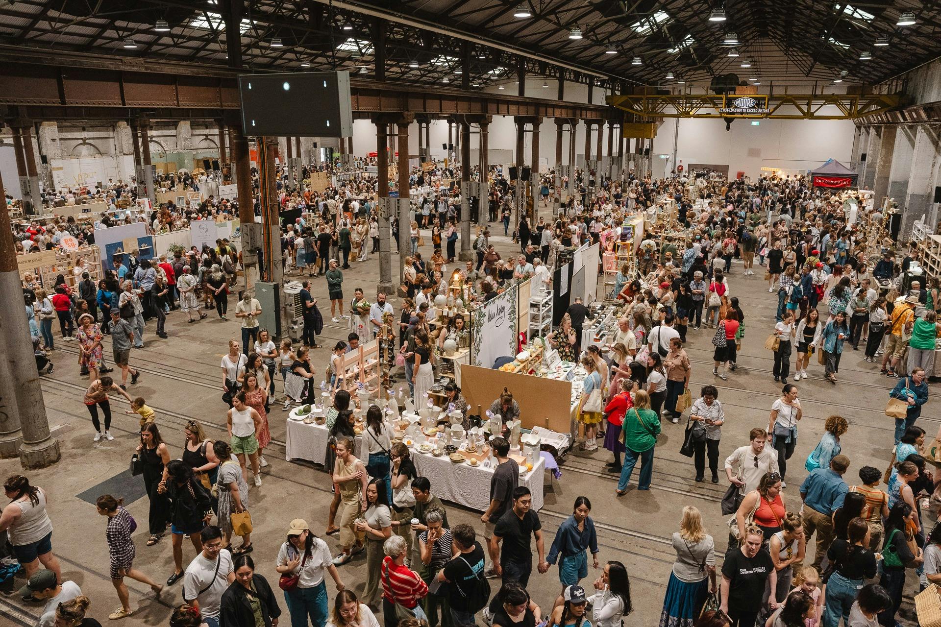 Sydney Ceramics Market is hosted at the historic Carriageworks venue