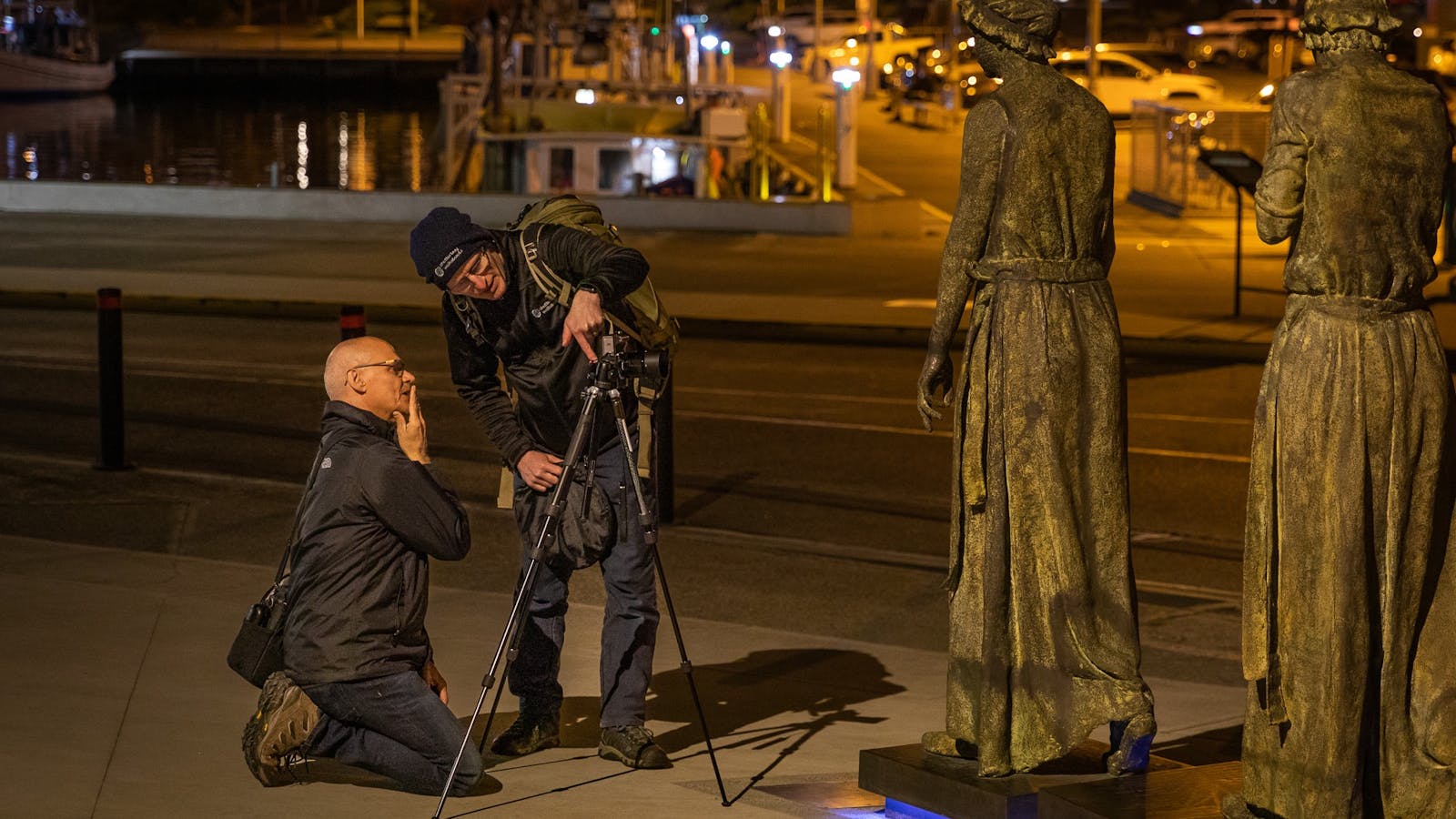 Night Photography Walkabout on Hobart Waterfront - a photography tuition expereince