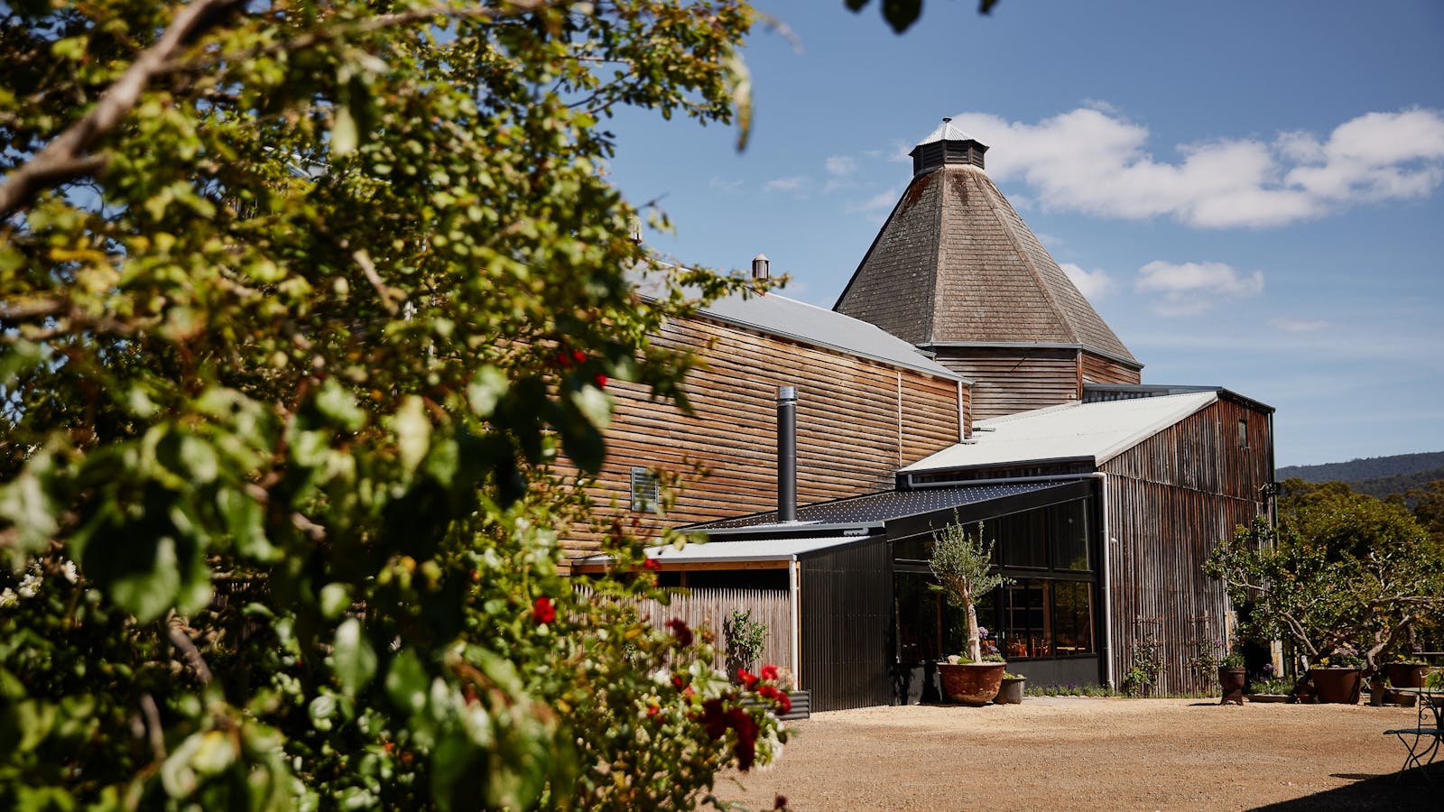 The Kiln is located inside a heritage oast house, built in the early 1900s to dry hops.