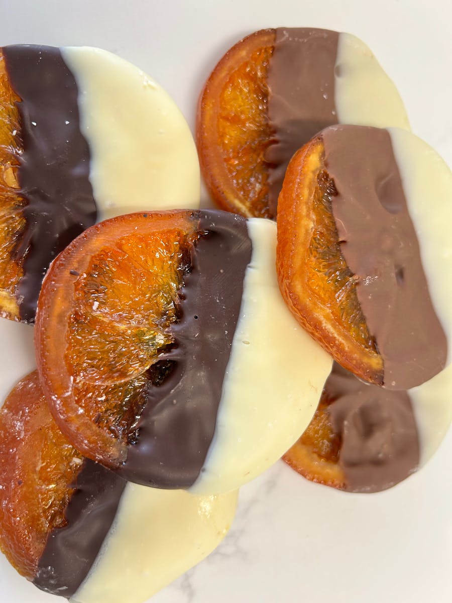 Choc Dipped Orange Slices The Treat Factory