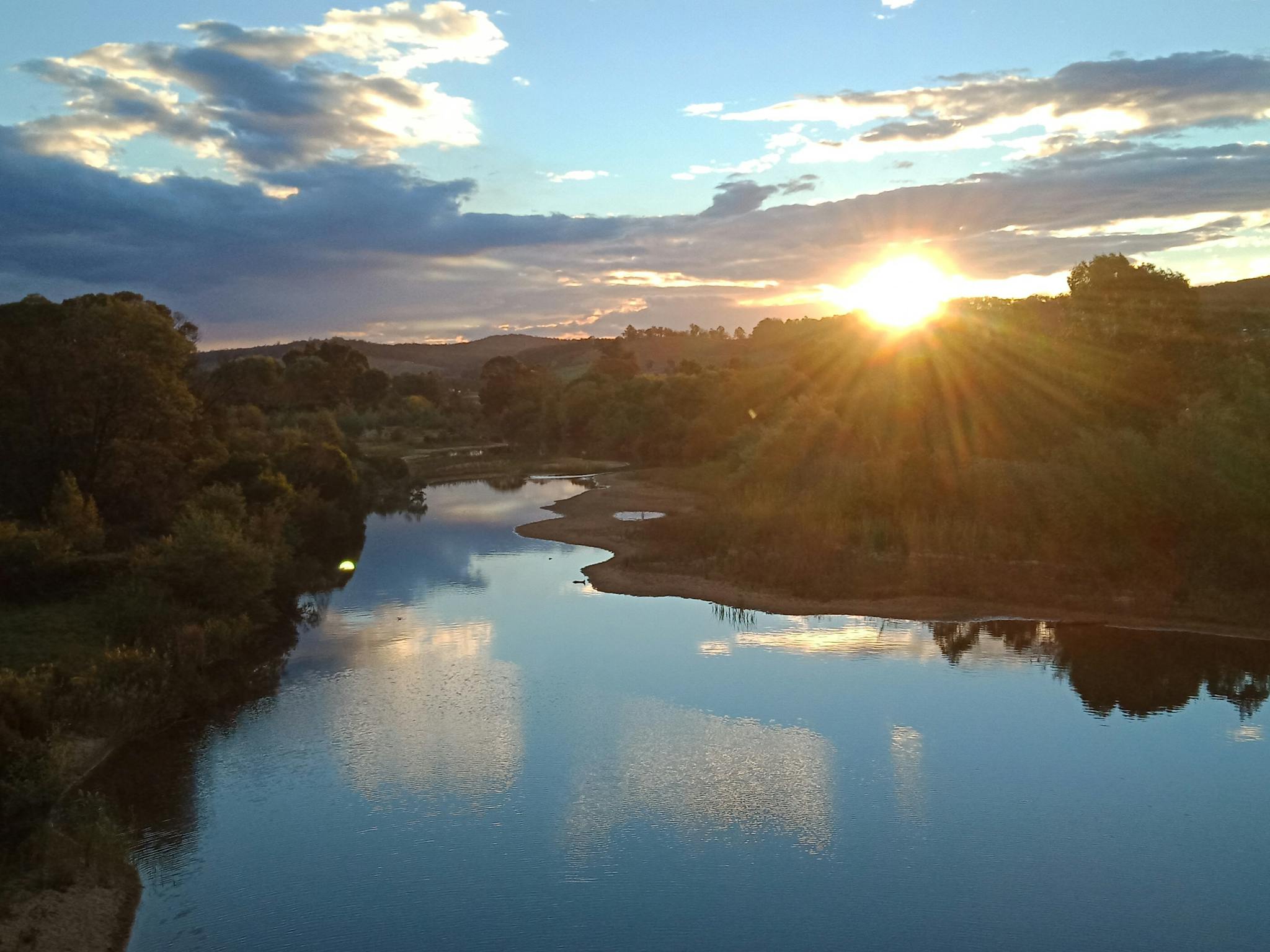 Tambo river from the rail tail bridge in Bruthen.