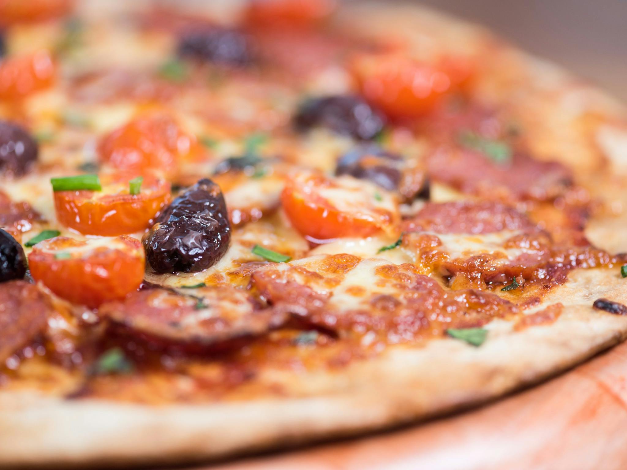 Gourmet pizzas available