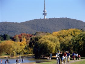 View of Telstra Tower from Lake Burley Griffin