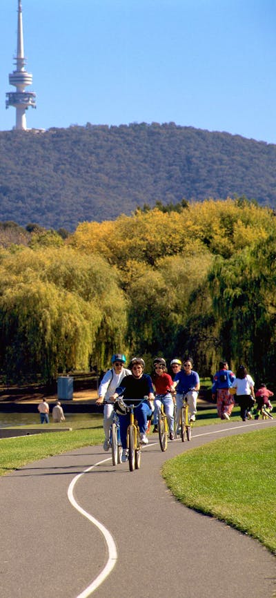 View of Telstra Tower from Lake Burley Griffin