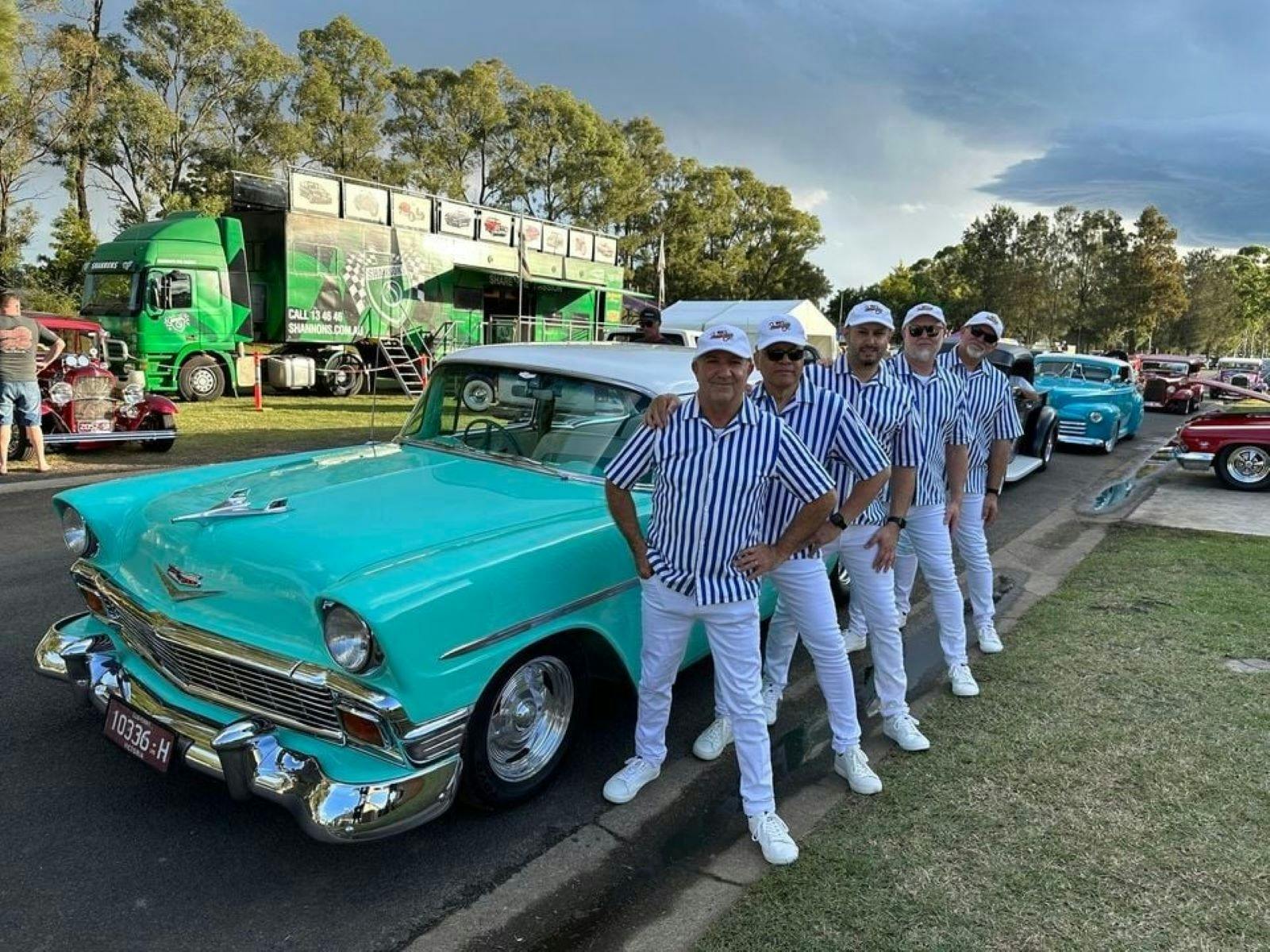 four men and a car