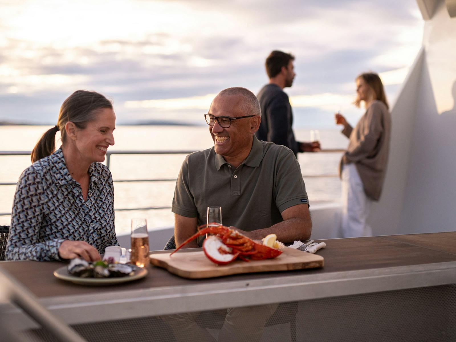 Seafood feast and sunset drinks aboard expeditionv vessel Odalisque (2)