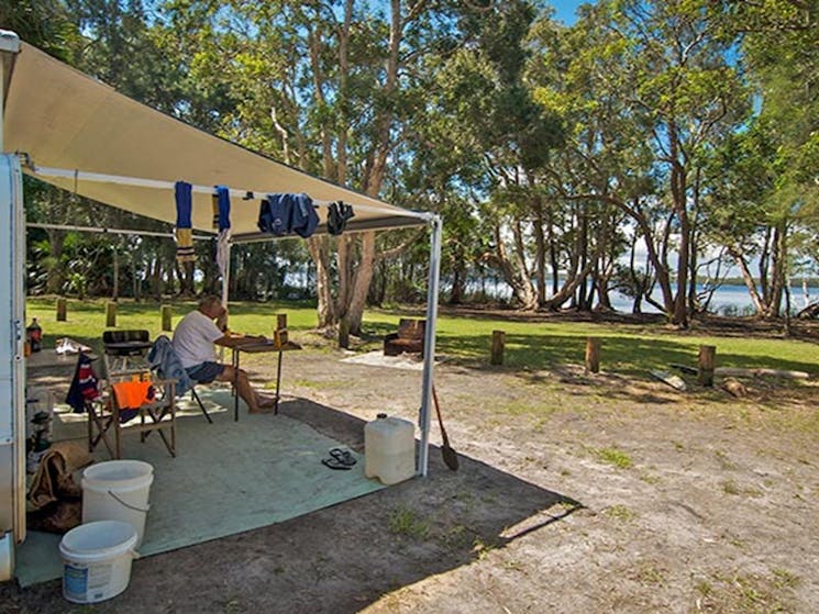Dees Corner campground, Myall Lakes National Park. Photo: John Spencer/NSW Government