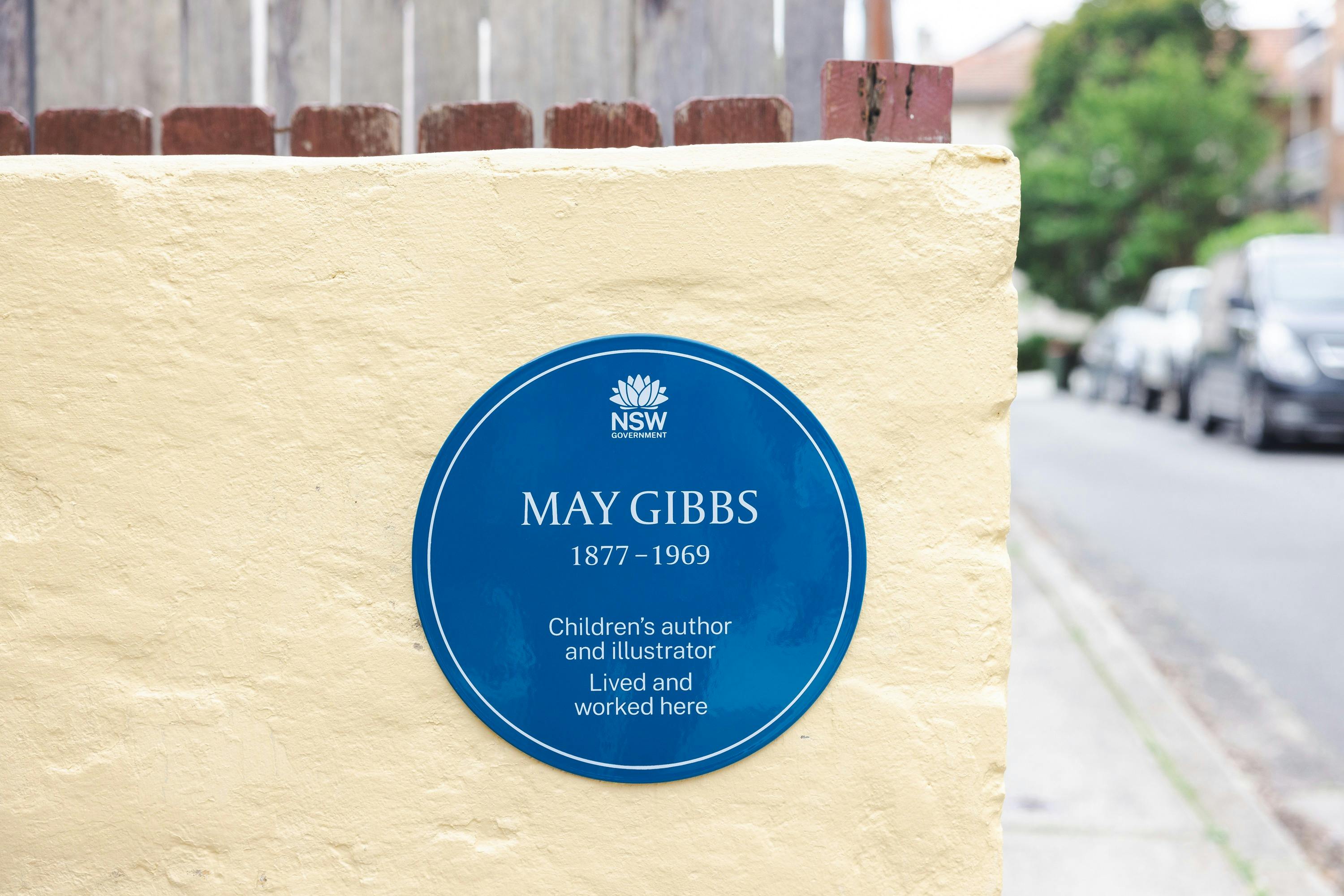 May Gibbs Blue Plaque