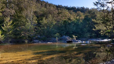 Deua River campgrounds waterside, Deua National Park. Photo: Lucas Boyd/DPIE