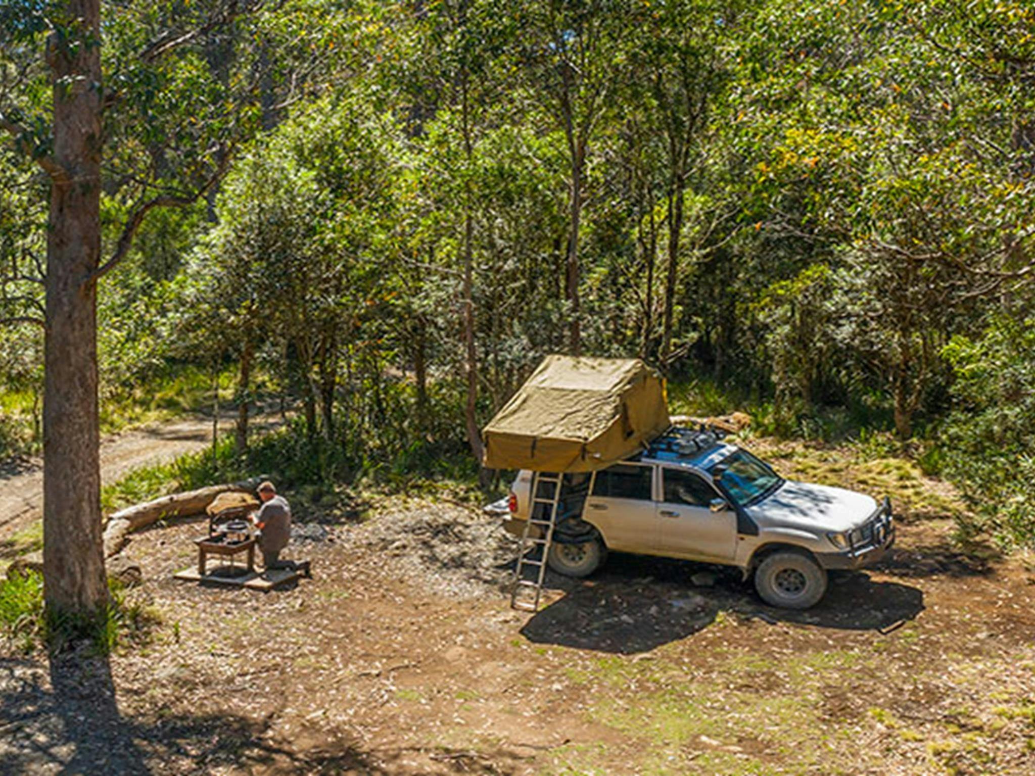 Camping beside my vehicle
