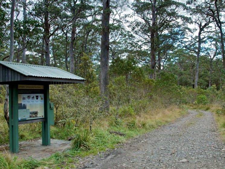 Signage at Devils Hole campground, Barrington Tops State Conservation Area. Photo: John Spencer/NSW
