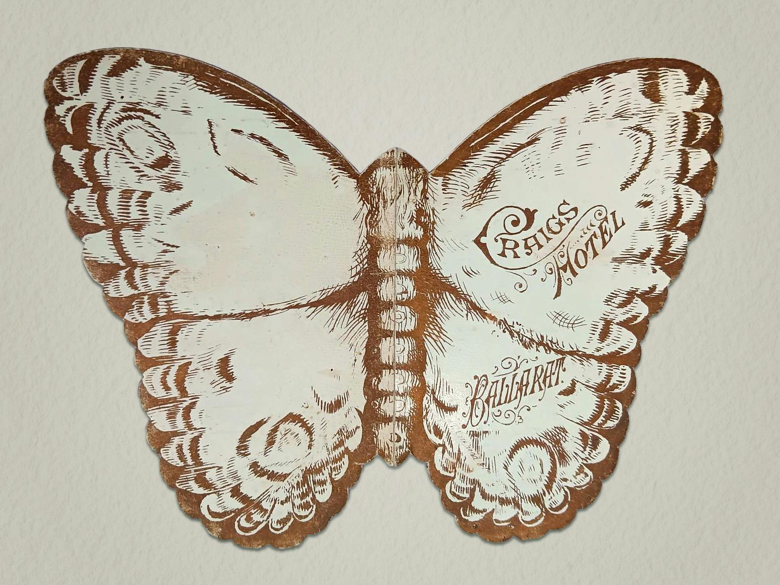 Butterfly shaped menu from Craig's Hotel 1880s