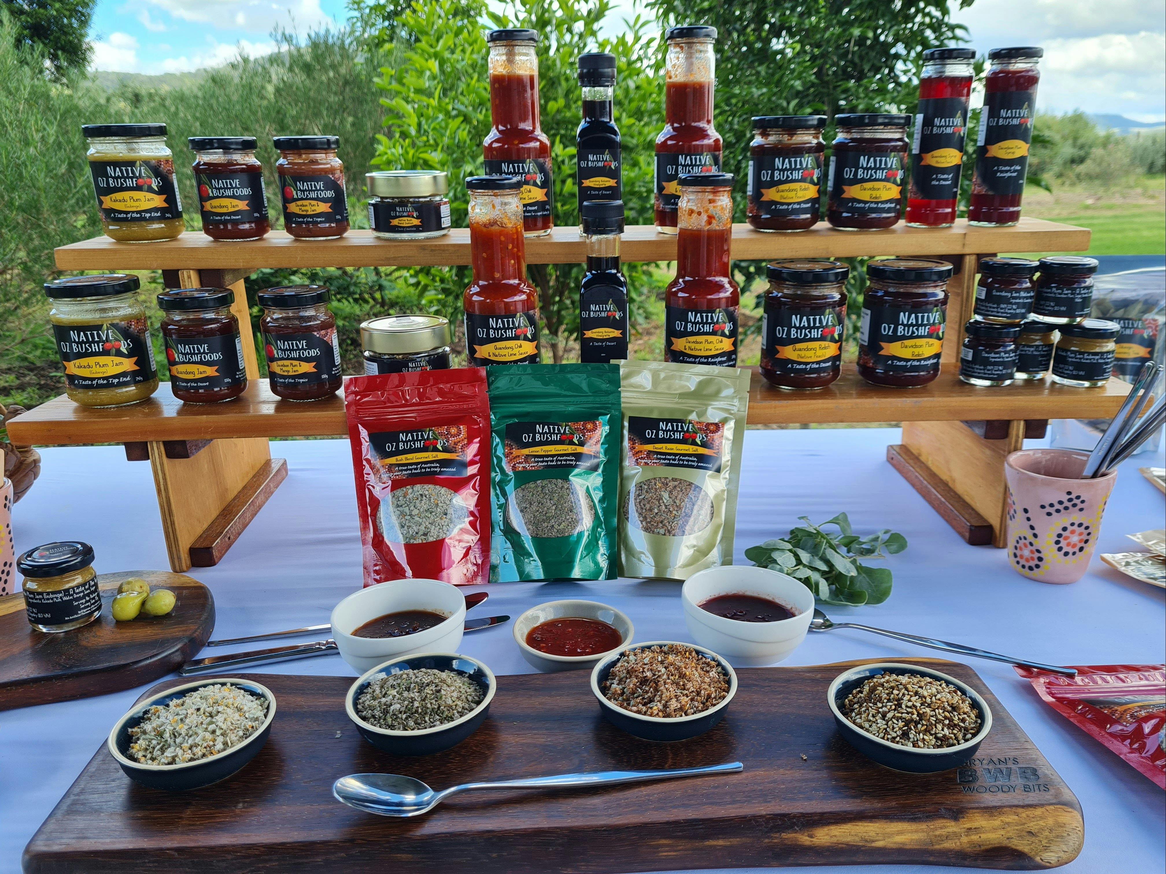Native Oz Bushfoods diverse range of handmade products.
