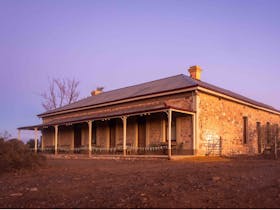 Front of Hotel at sunrise