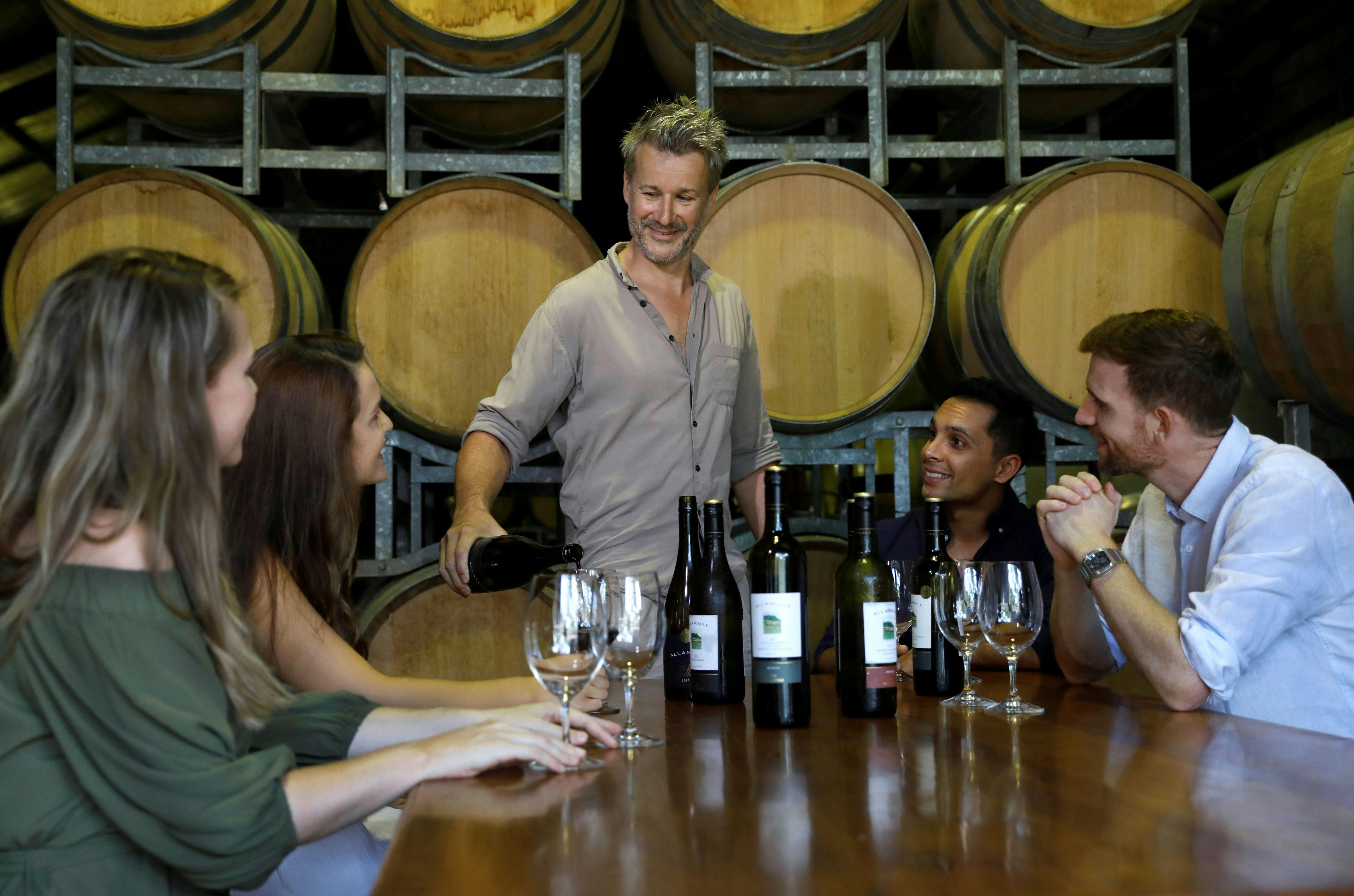 Wine tastings are guided  by staff in the cellar door, winery or outdoors to take in the view.