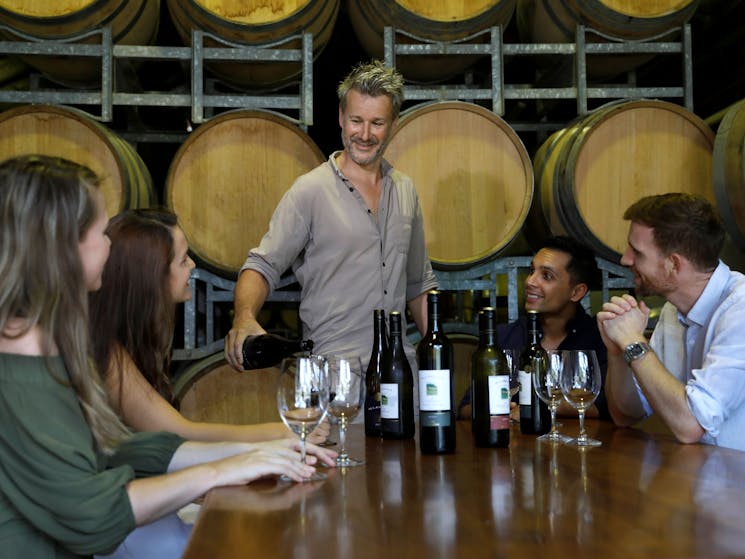 Wine tastings are guided  by staff in the cellar door, winery or outdoors to take in the view.