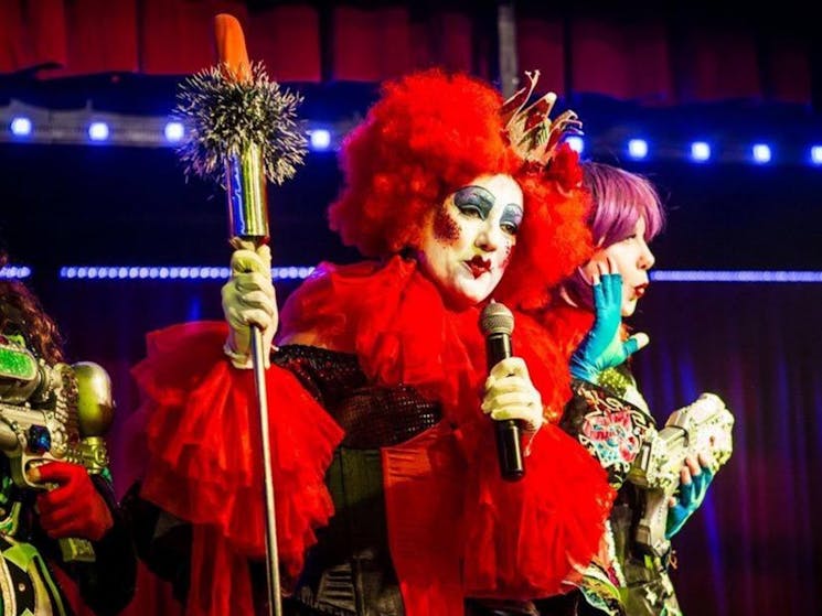 Is a female-fronted cabaret show with a generous helping of wild performance poetry