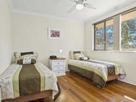 Bedroom with two single beds