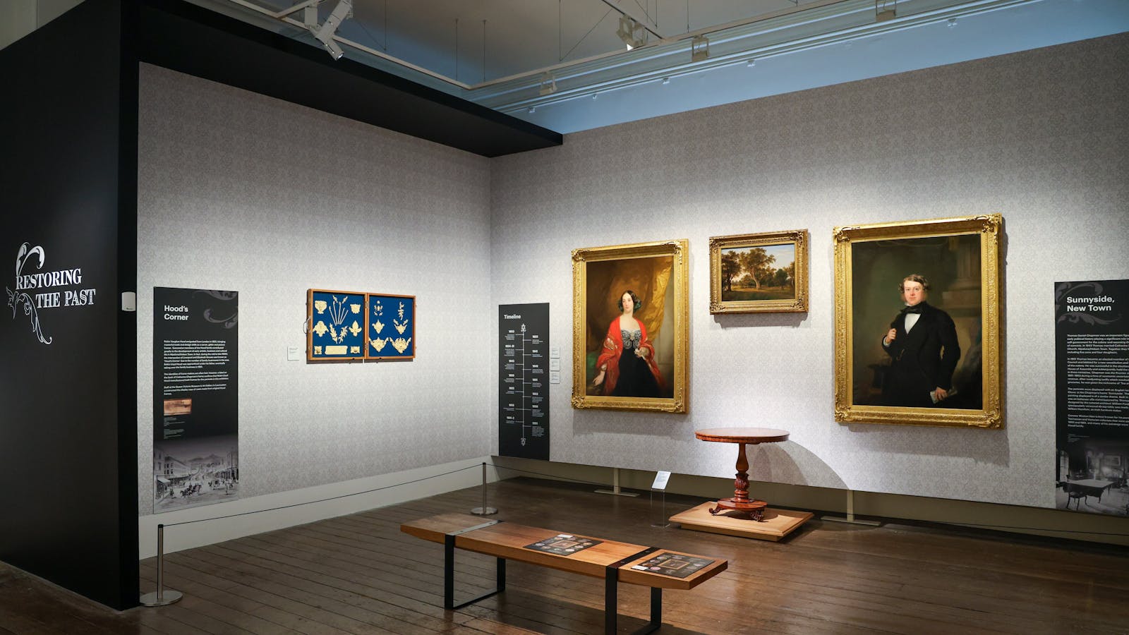Restoring the Past exhibition installation view