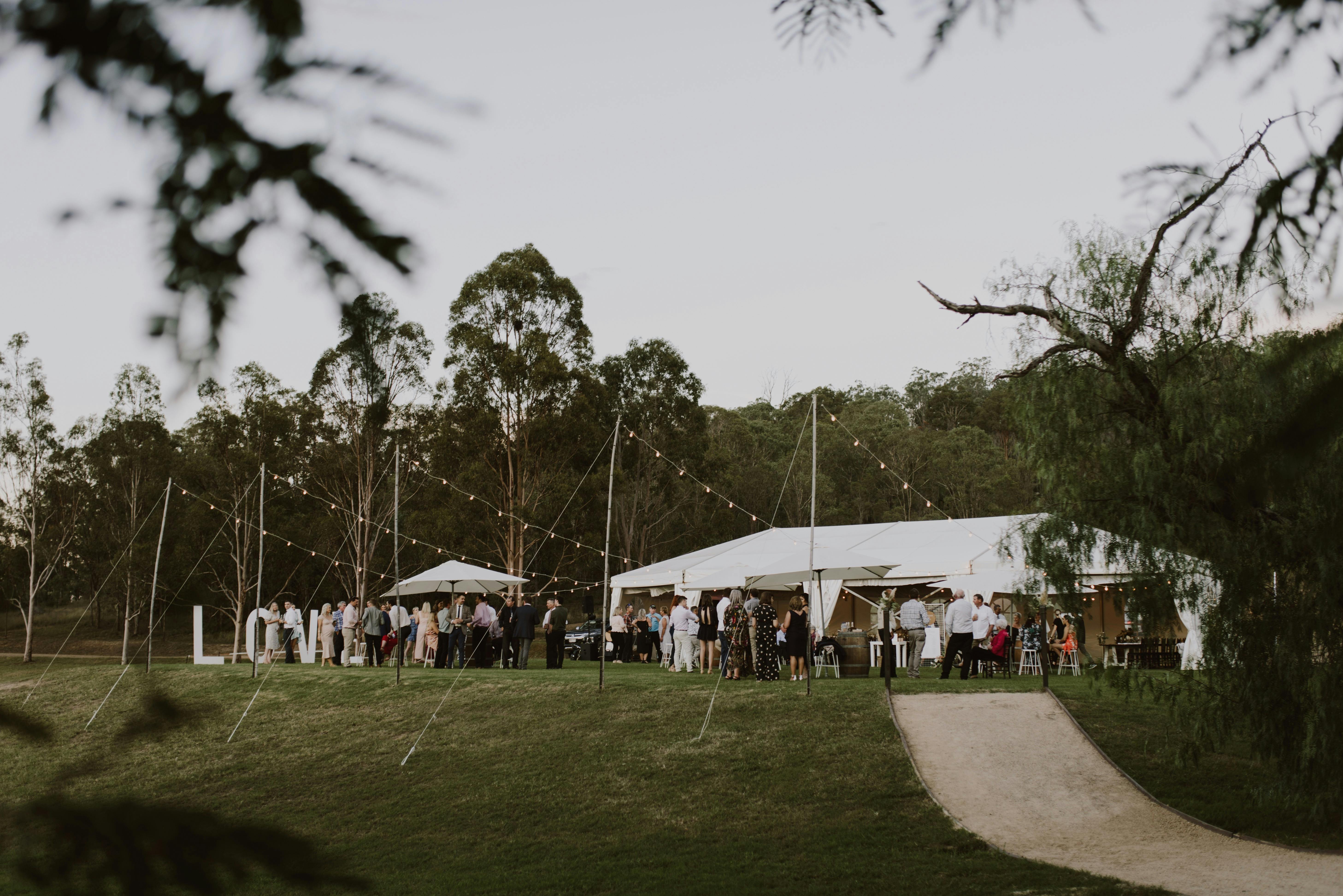 Our Lakeside Marquee and Marquee Lawn are the perfect spot to sit & watch the sun set over Cooby Dam