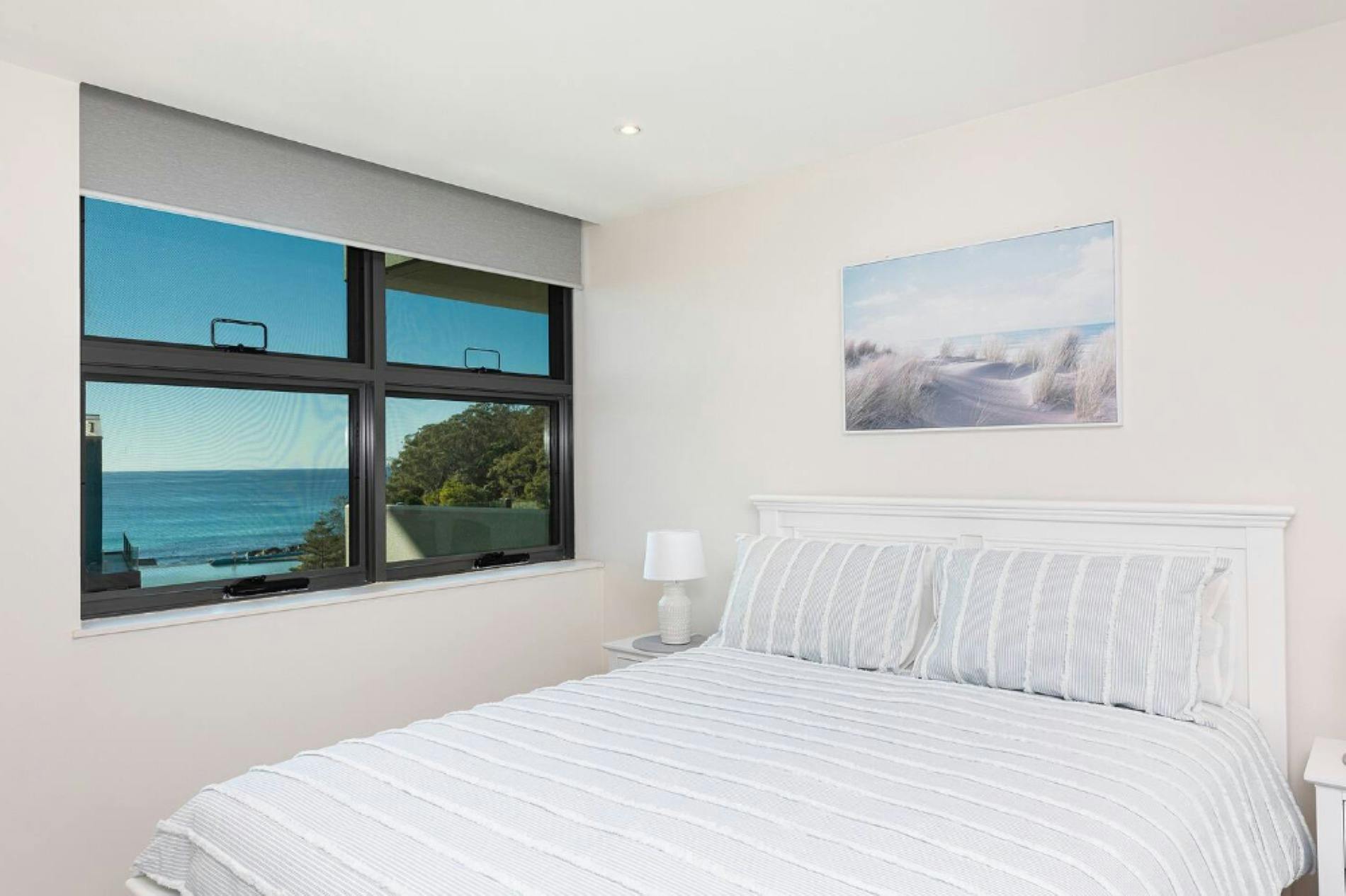 Bedroom with ocean views