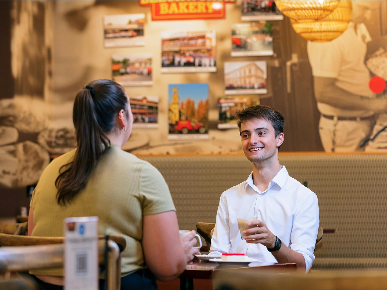 Customers enjoying a relaxing & delicious break from shopping