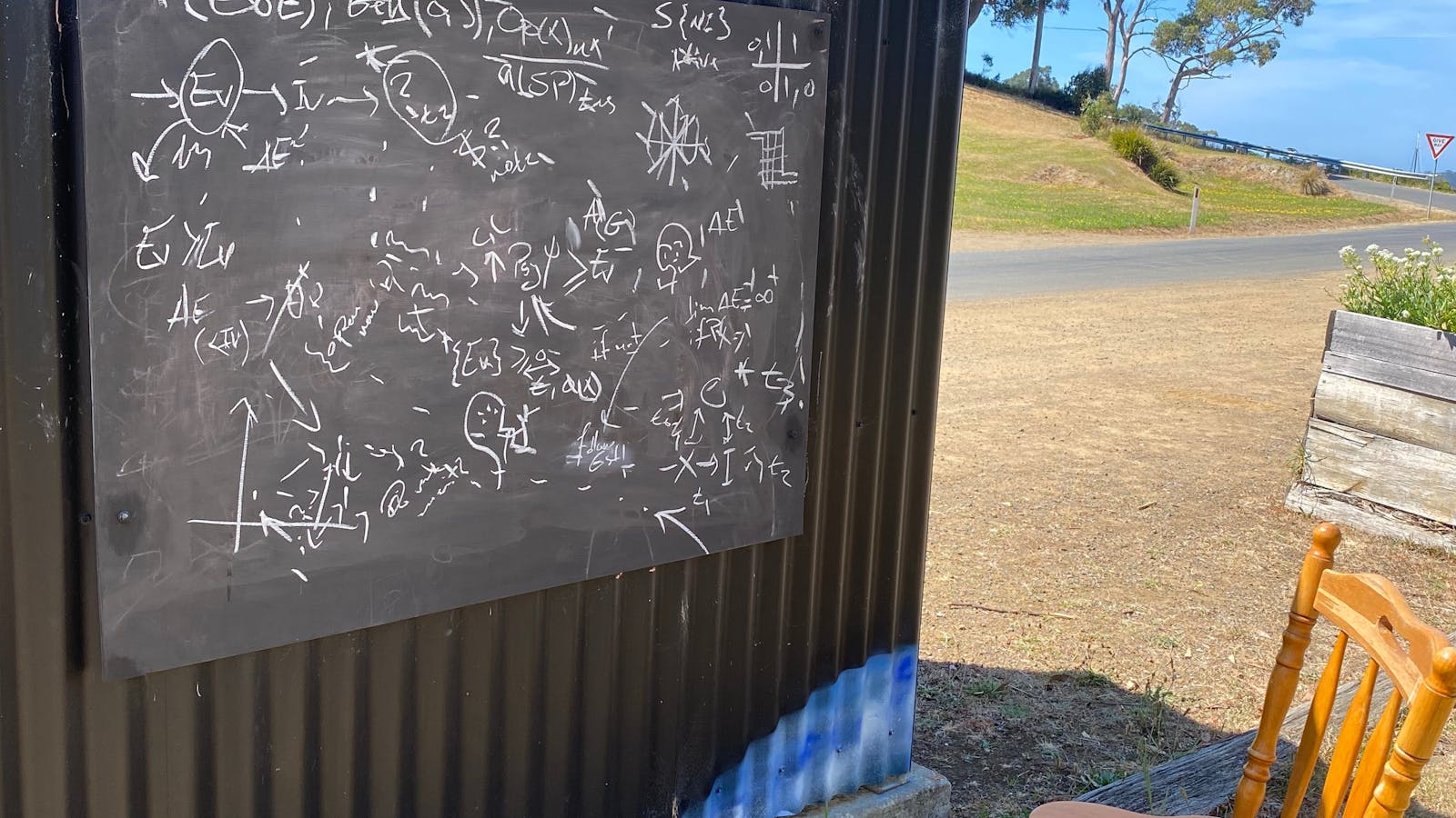 Blackboard available for use of customers